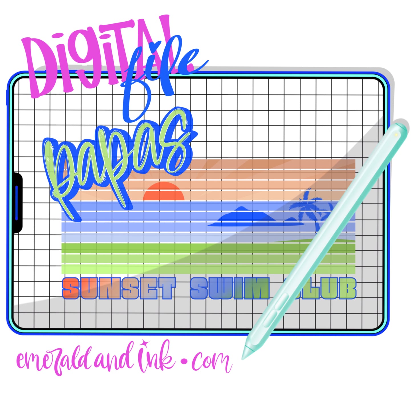 Papas Sunset Swim Club Set - Digital Download