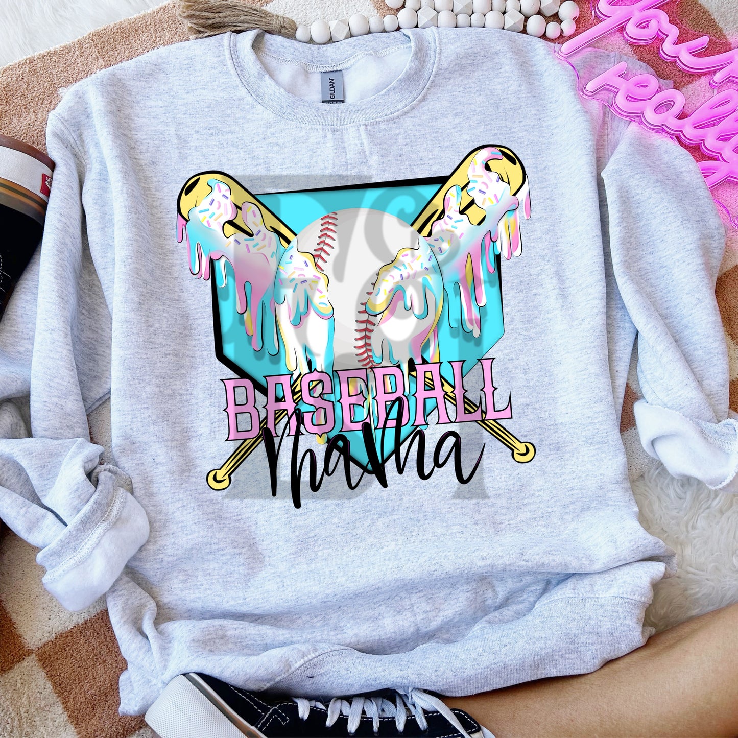 Baseball Mama Cotton Candy Drip - Digital Download