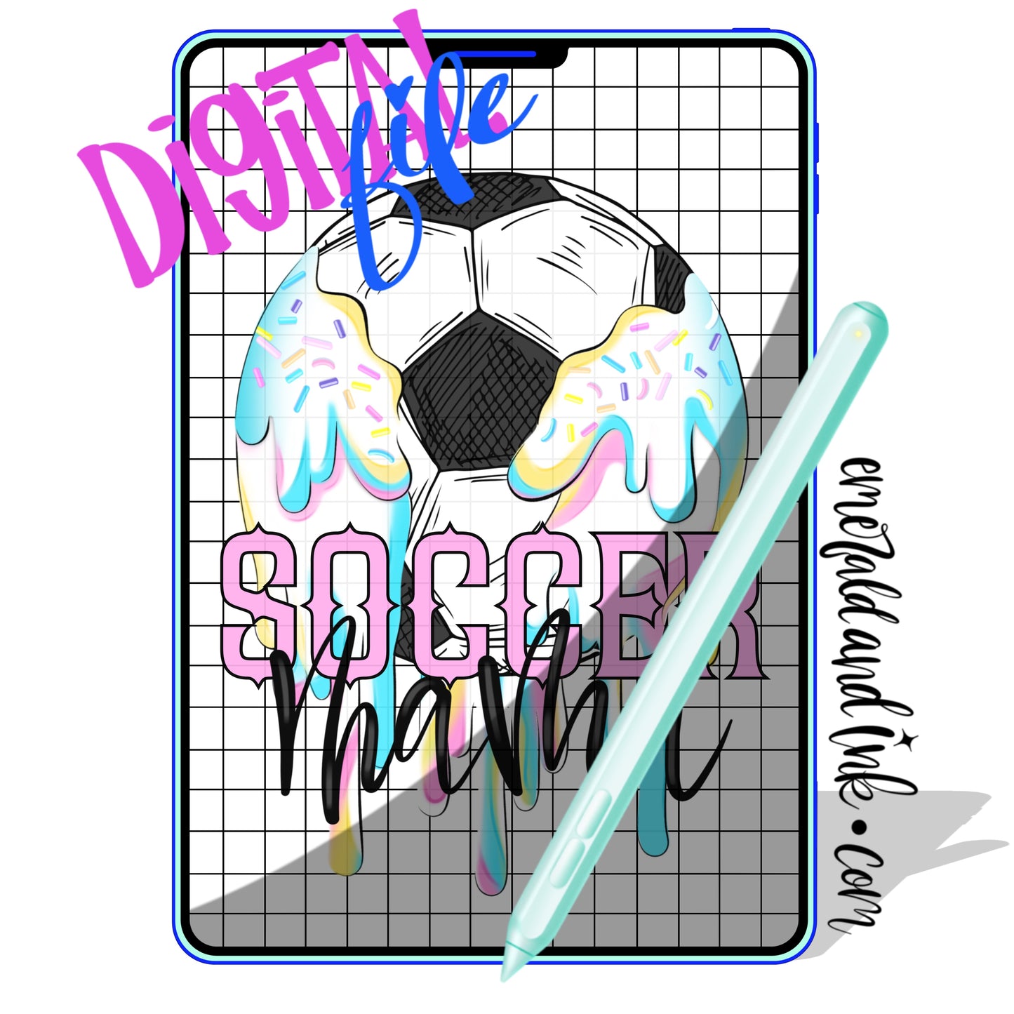 Soccer Mama Cotton Candy Drip - Digital Download