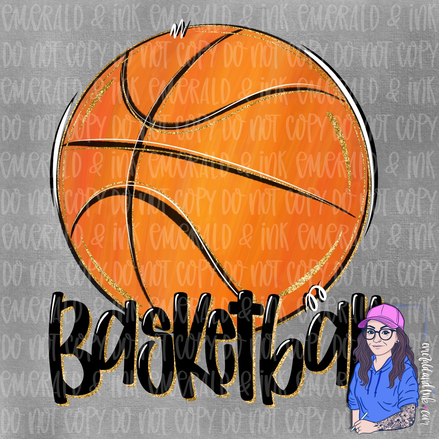 Hand Drawn Basketball PNG