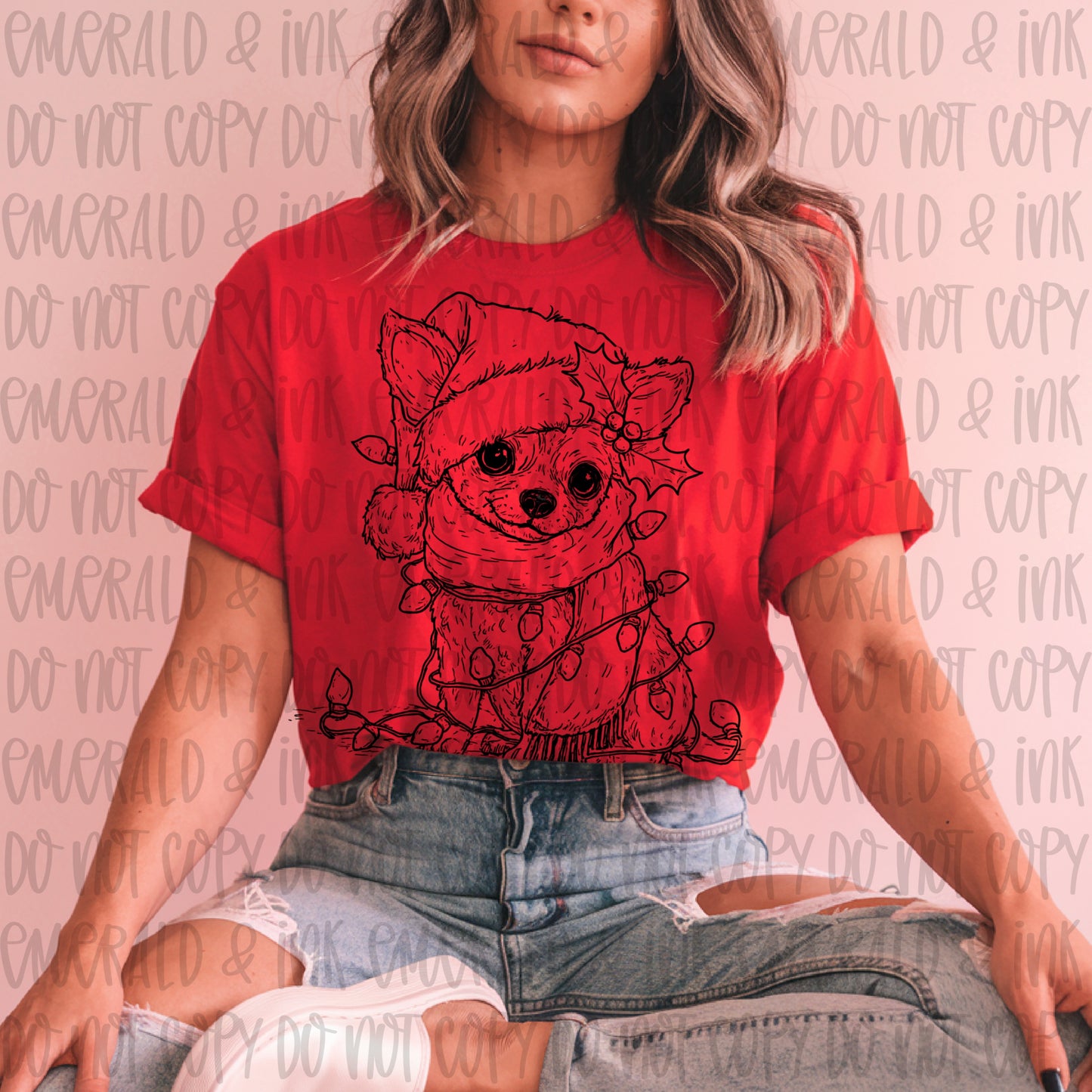 Christmas Chihuahua Puppy PNG Download