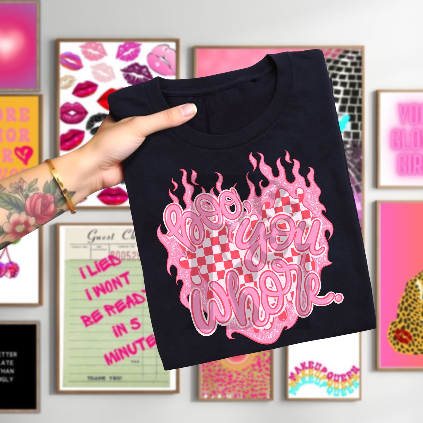 Boo, You Wh*re Glitter Flame Heart - Digital Download