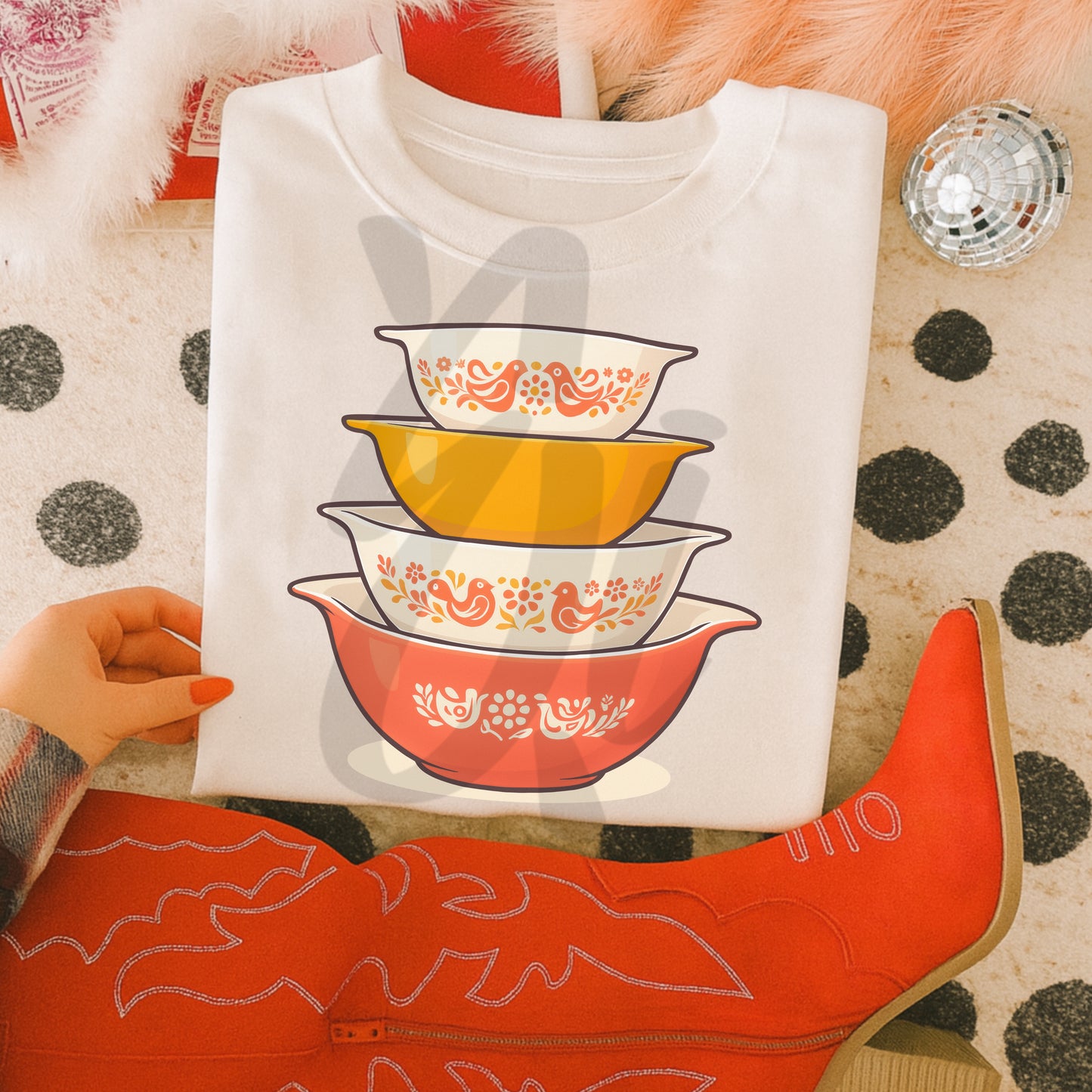 Friendship Bowls Vintage PNG Download