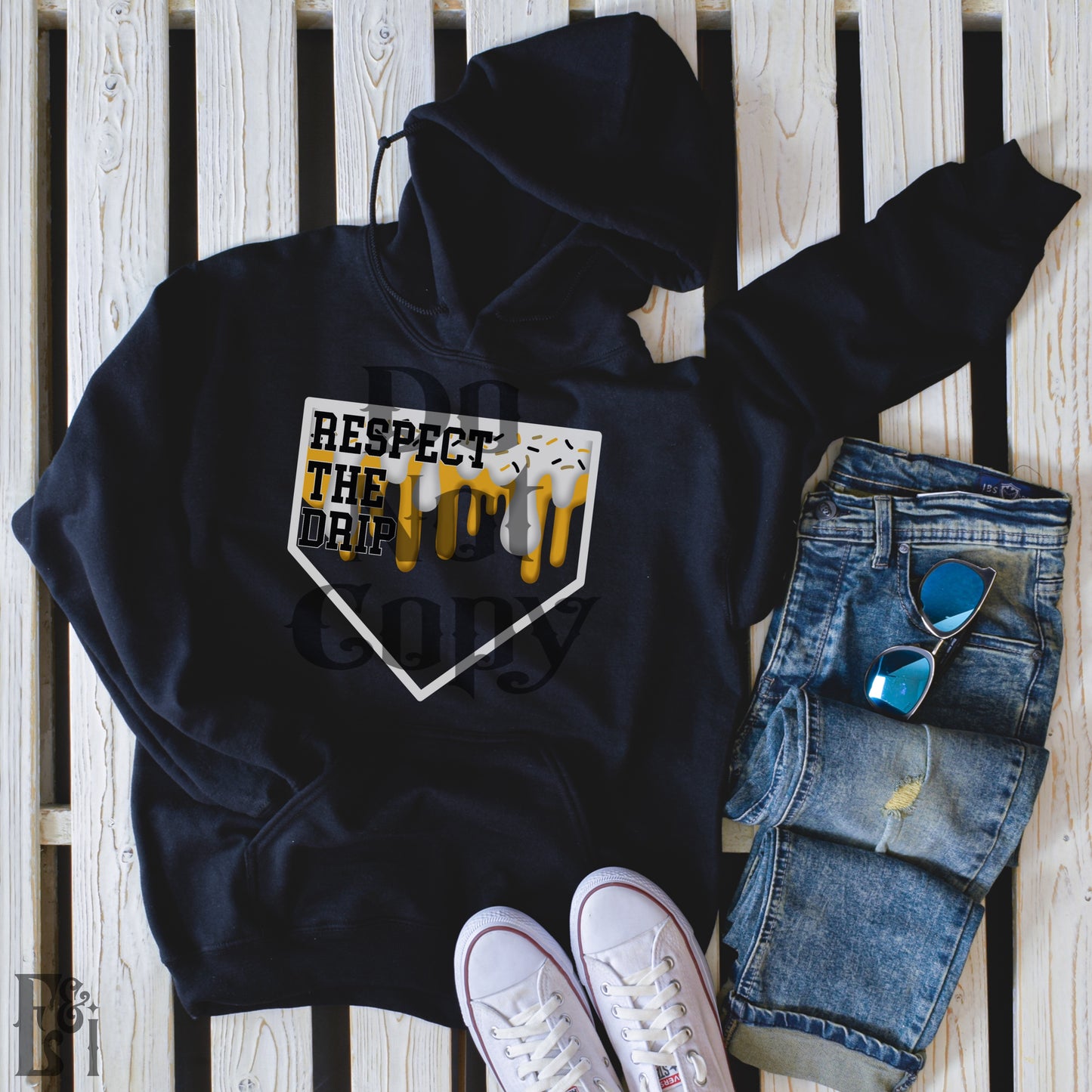 Respect The Drip Digital Download - White/Yellow Homeplate