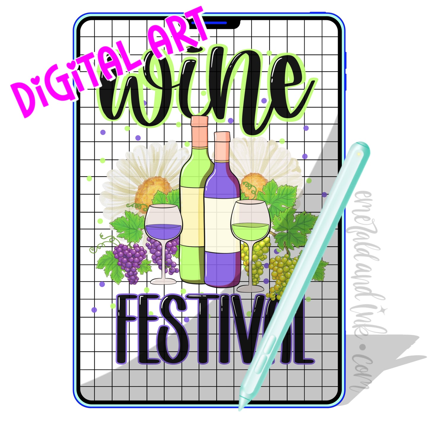 Wine Festival Green/Purple - Digital Download