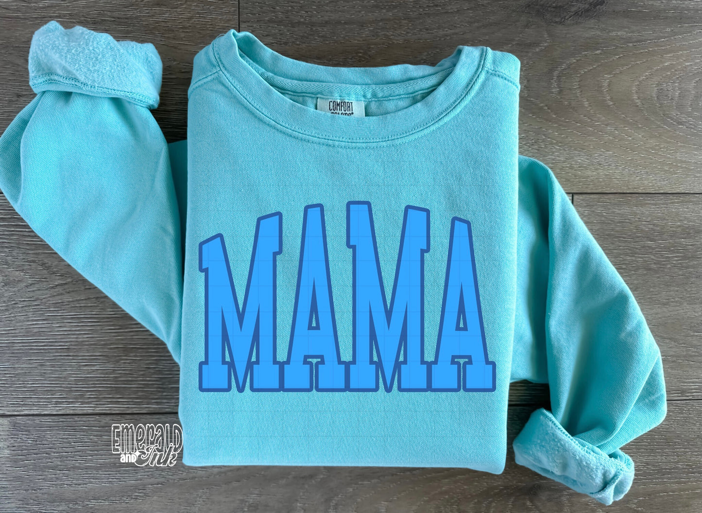 Varsity Mama Retro (blues) - DTF Transfer*TAT 7 biz days