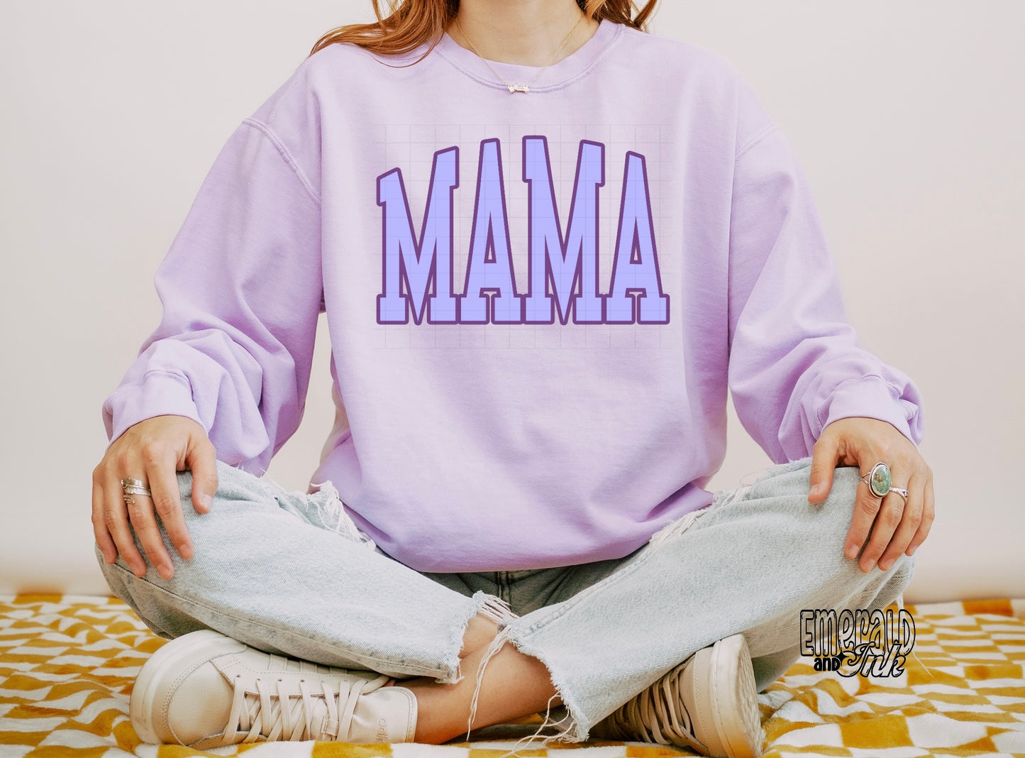 Varsity Mama Retro (purples) - DTF Transfer*TAT 7 biz days