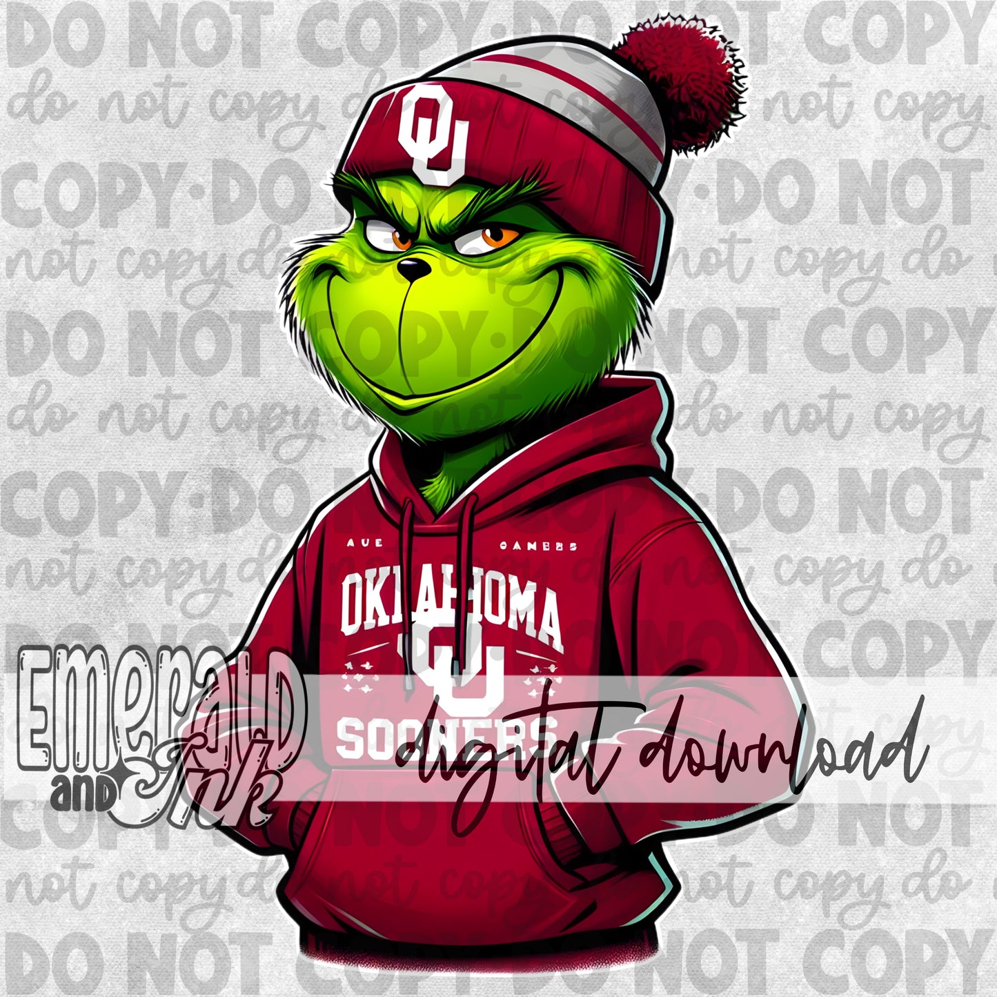 Mean Green Spirit Wear - OK Red - Digital Download