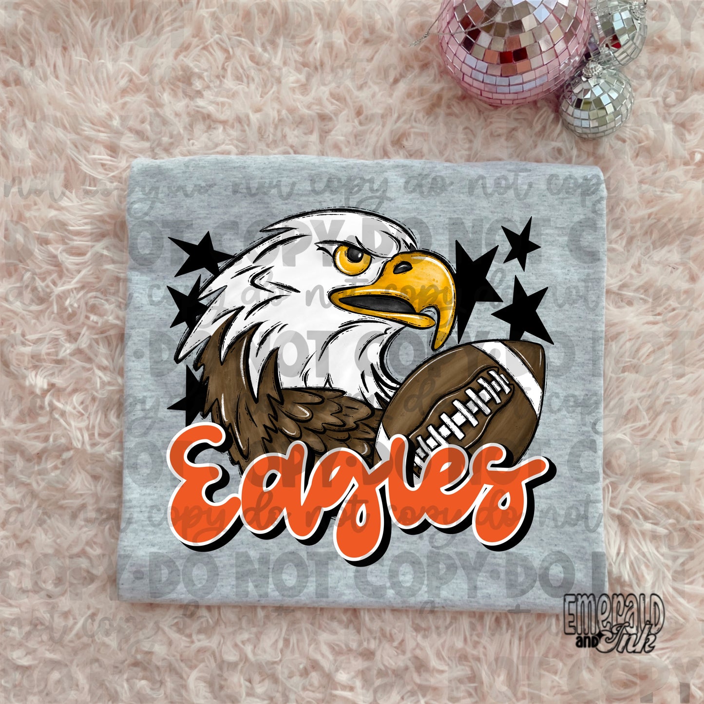 Mascot - Eagles (w/bird) - DTF Transfer - TAT 5-7 biz days
