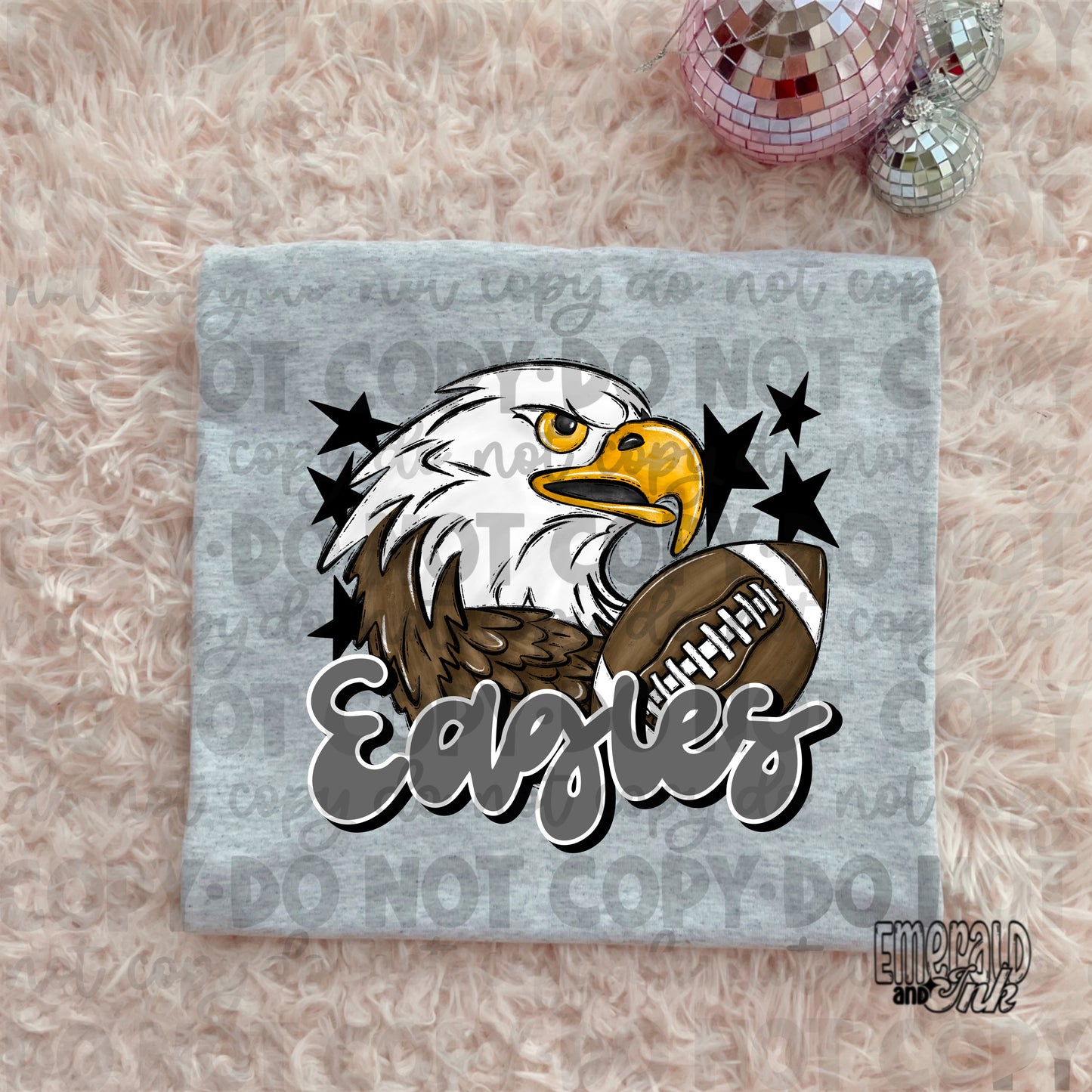 Mascot - Eagles (w/bird) - DTF Transfer - TAT 5-7 biz days