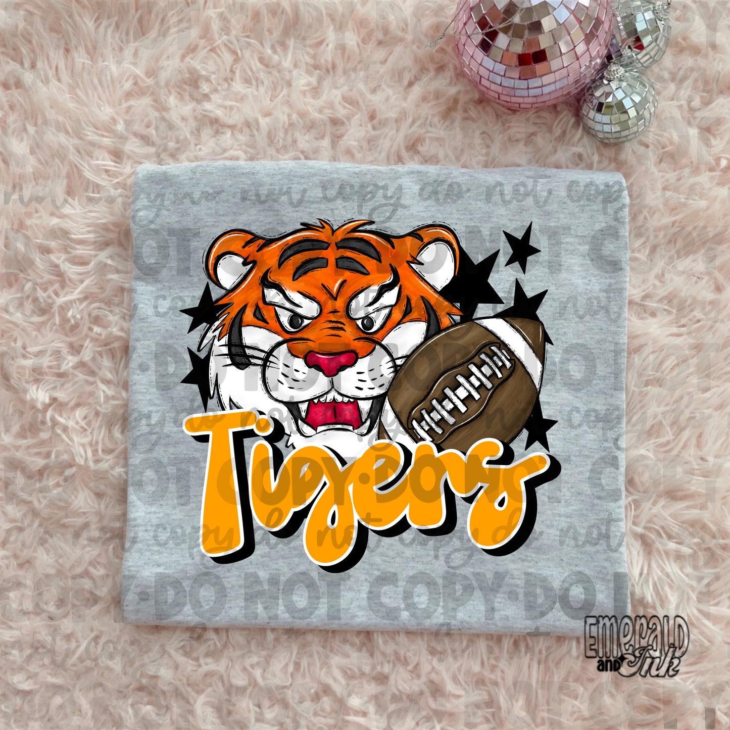 Mascot - Tigers (w/animal) - DTF Transfer - TAT 5-7 biz days