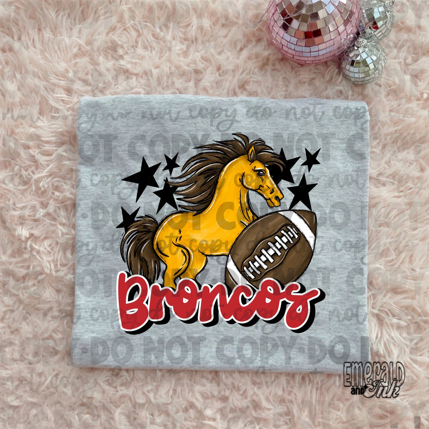 Mascot - Broncos (w/horse) - DTF Transfer - TAT 5-7 biz days