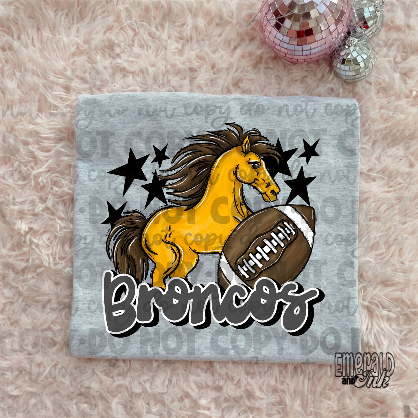 Mascot - Broncos (w/horse) - DTF Transfer - TAT 5-7 biz days