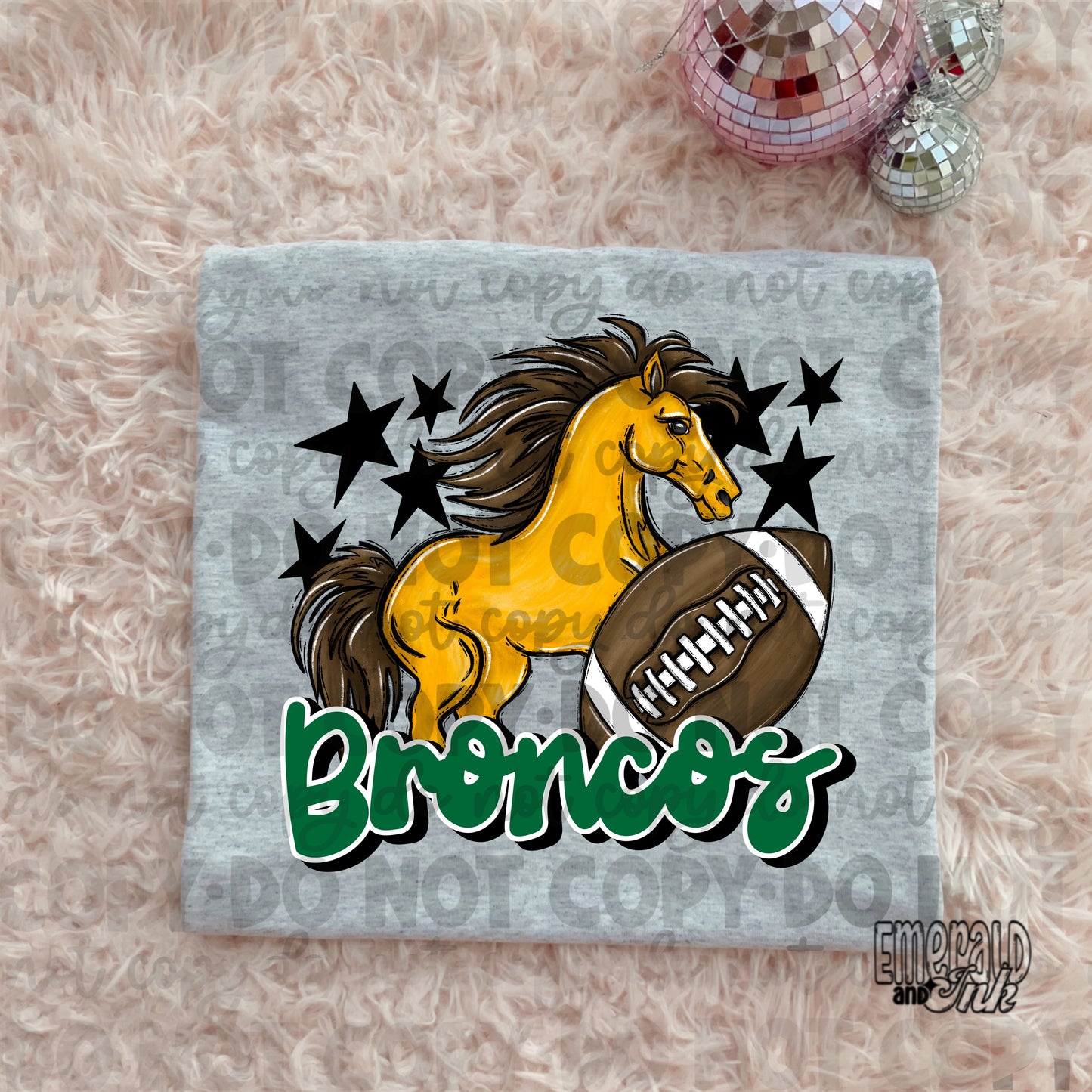 Mascot - Broncos (w/horse) - DTF Transfer - TAT 5-7 biz days