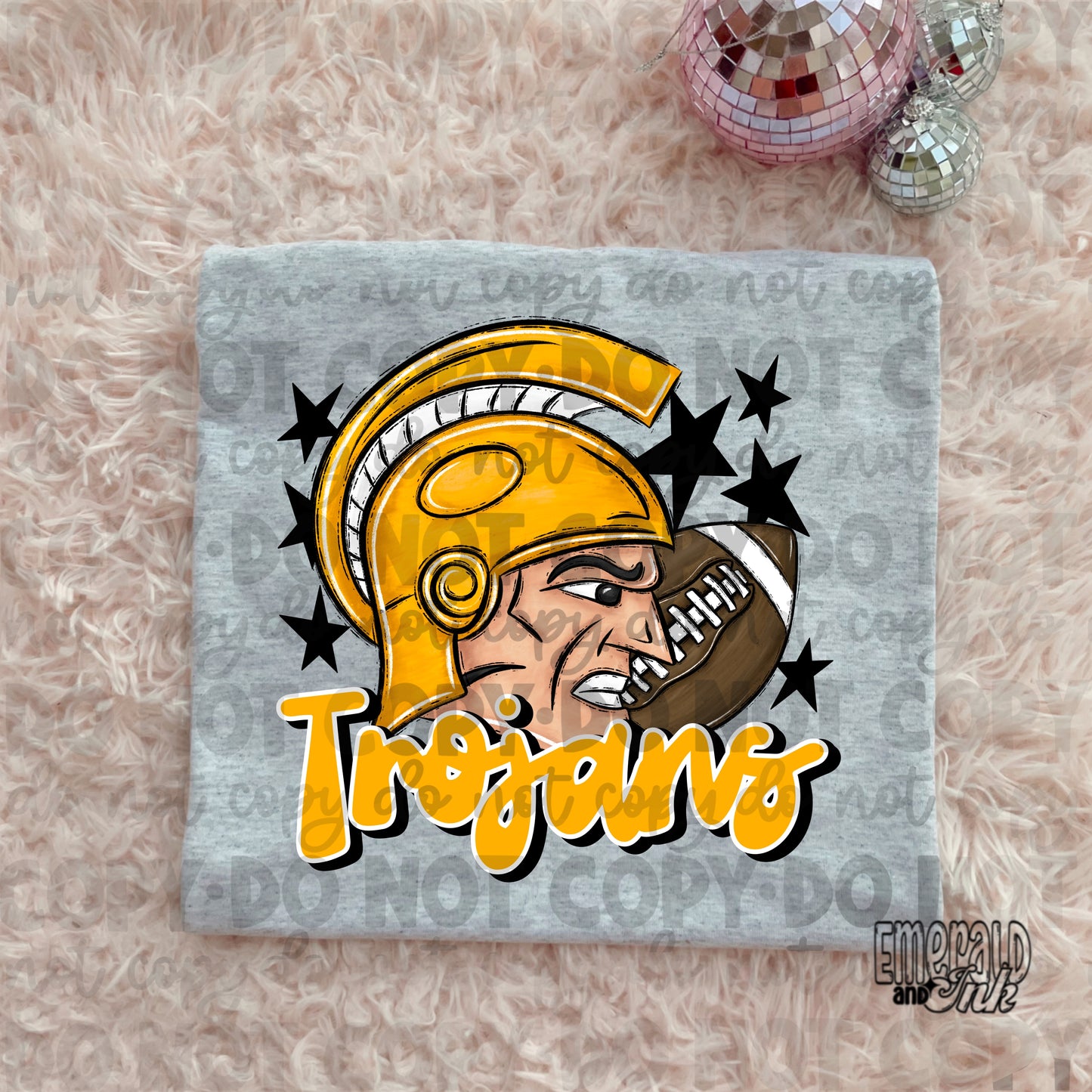 Mascot - Trojans (w/man) - DTF Transfer - TAT 5-7 biz days