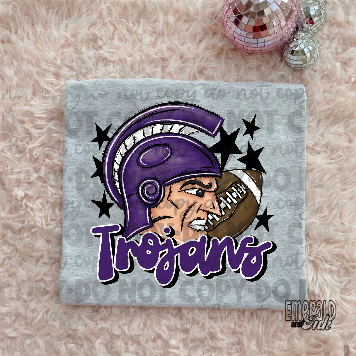 Mascot - Trojans (w/man) - DTF Transfer - TAT 5-7 biz days