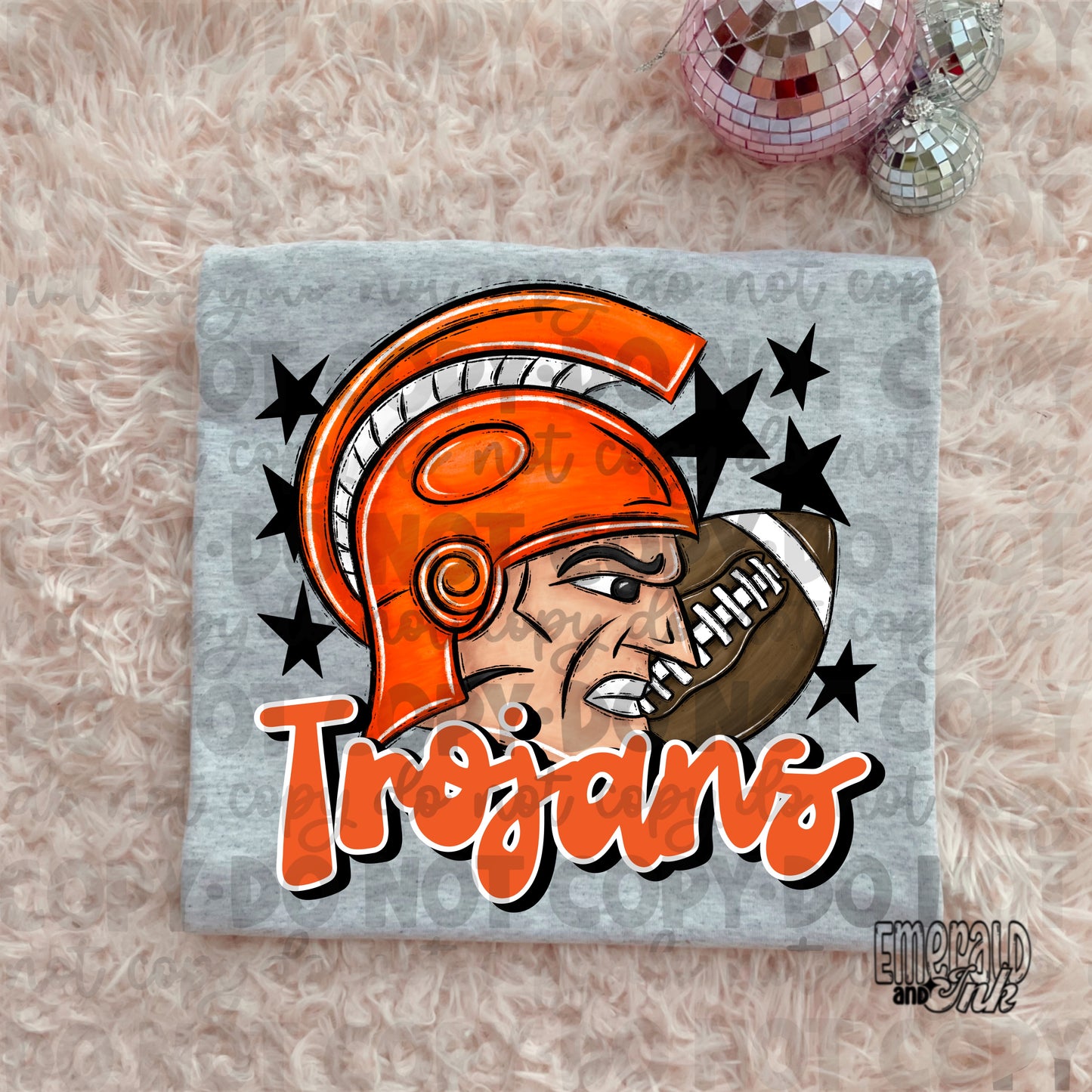 Mascot - Trojans (w/man) - DTF Transfer - TAT 5-7 biz days