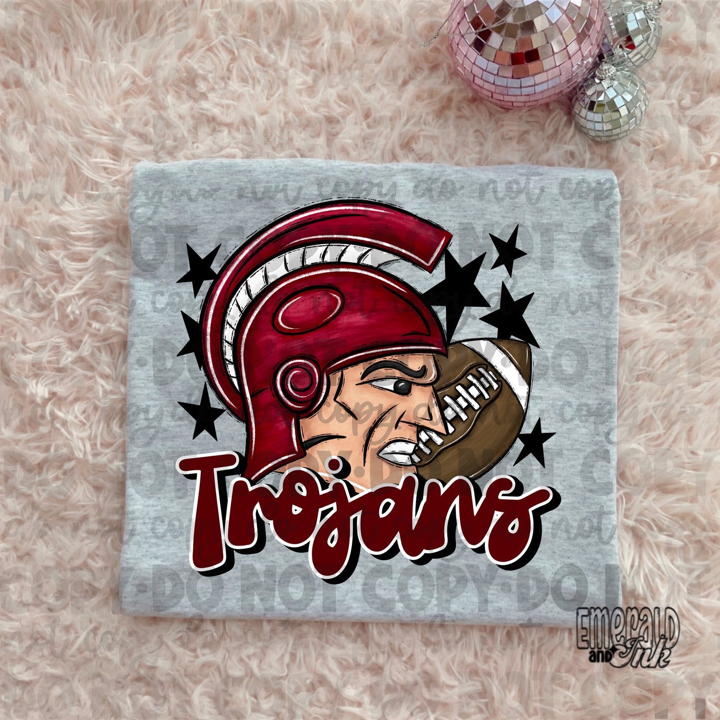 Mascot - Trojans (w/man) - DTF Transfer - TAT 5-7 biz days