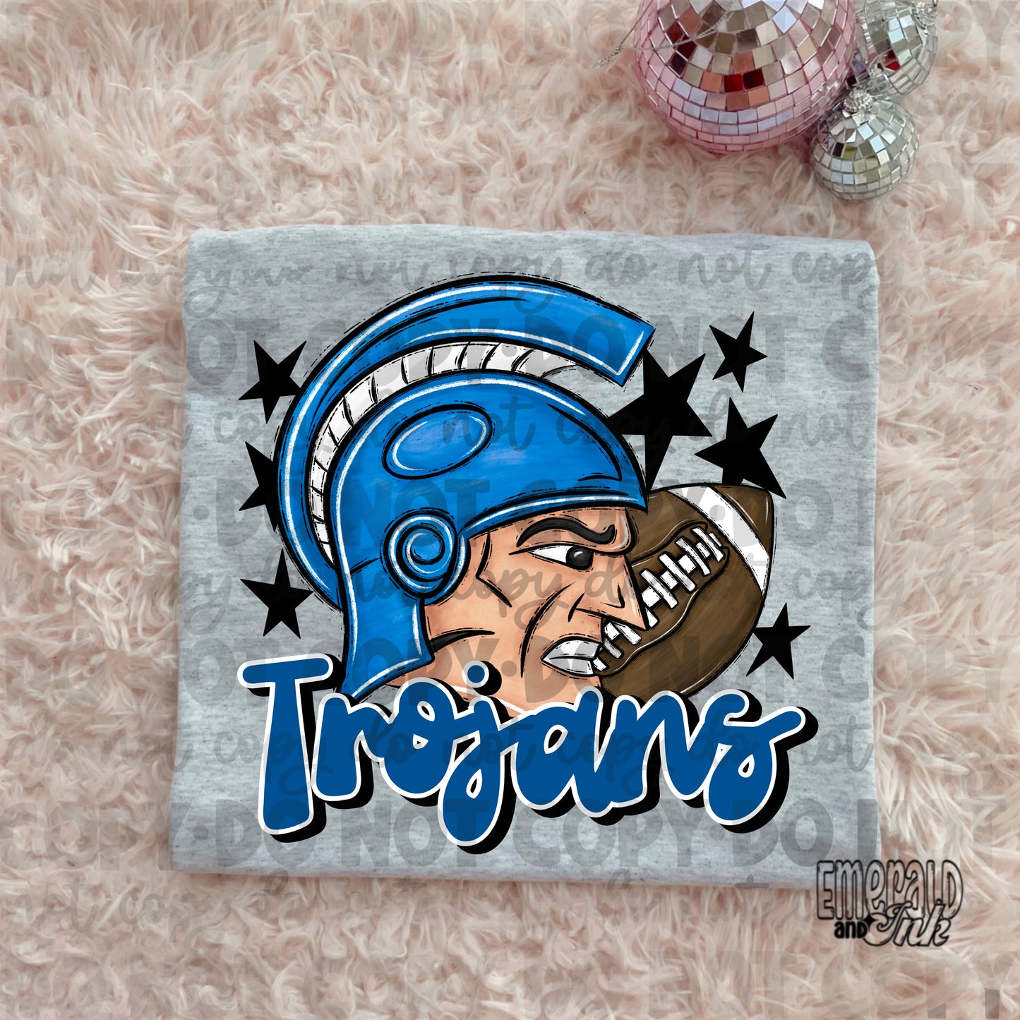 Mascot - Trojans (w/man) - DTF Transfer - TAT 5-7 biz days