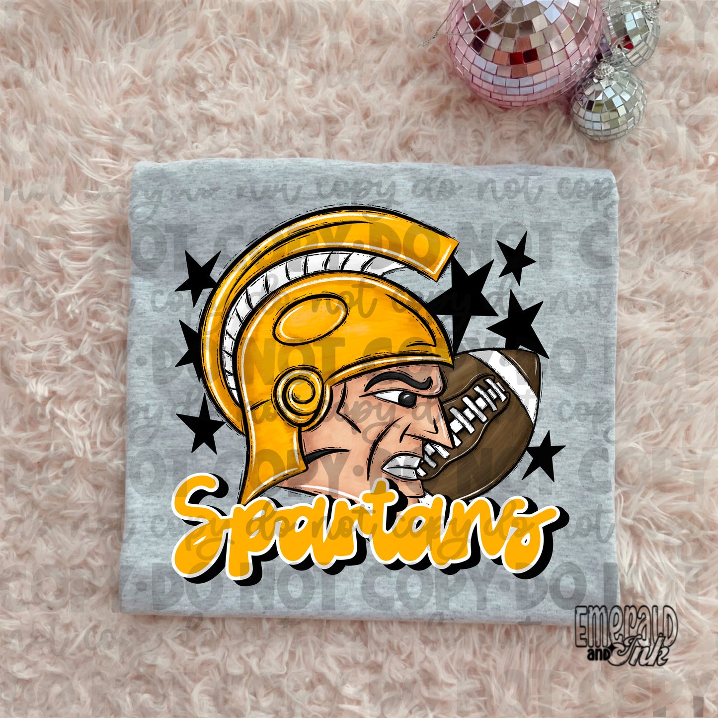 Mascot - Spartans (w/man) - DTF Transfer - TAT 5-7 biz days