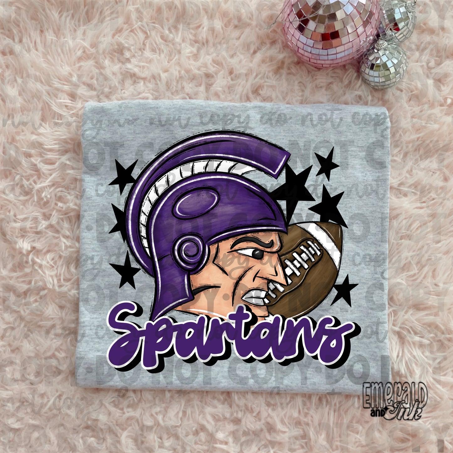 Mascot - Spartans (w/man) - DTF Transfer - TAT 5-7 biz days
