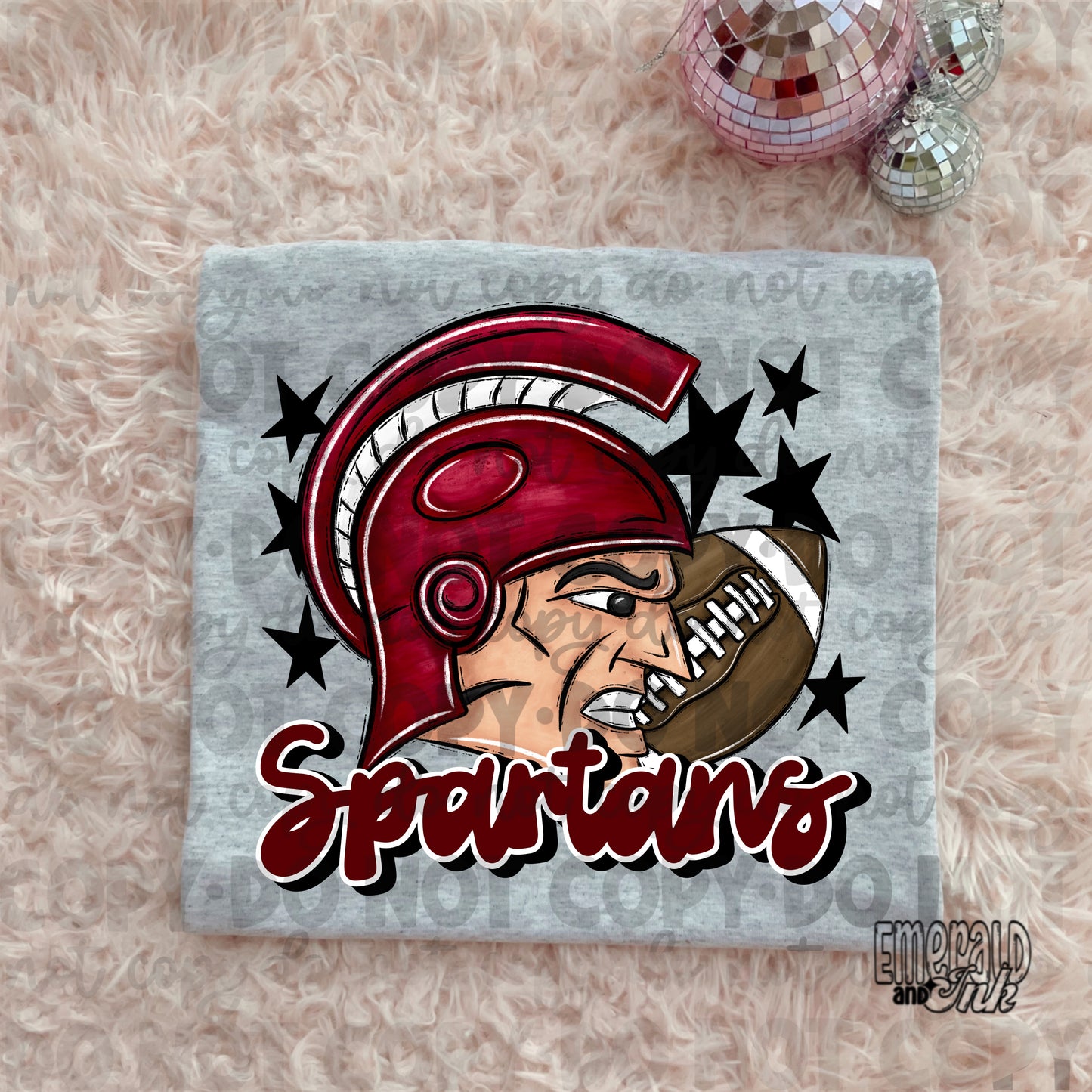 Mascot - Spartans (w/man) - DTF Transfer - TAT 5-7 biz days