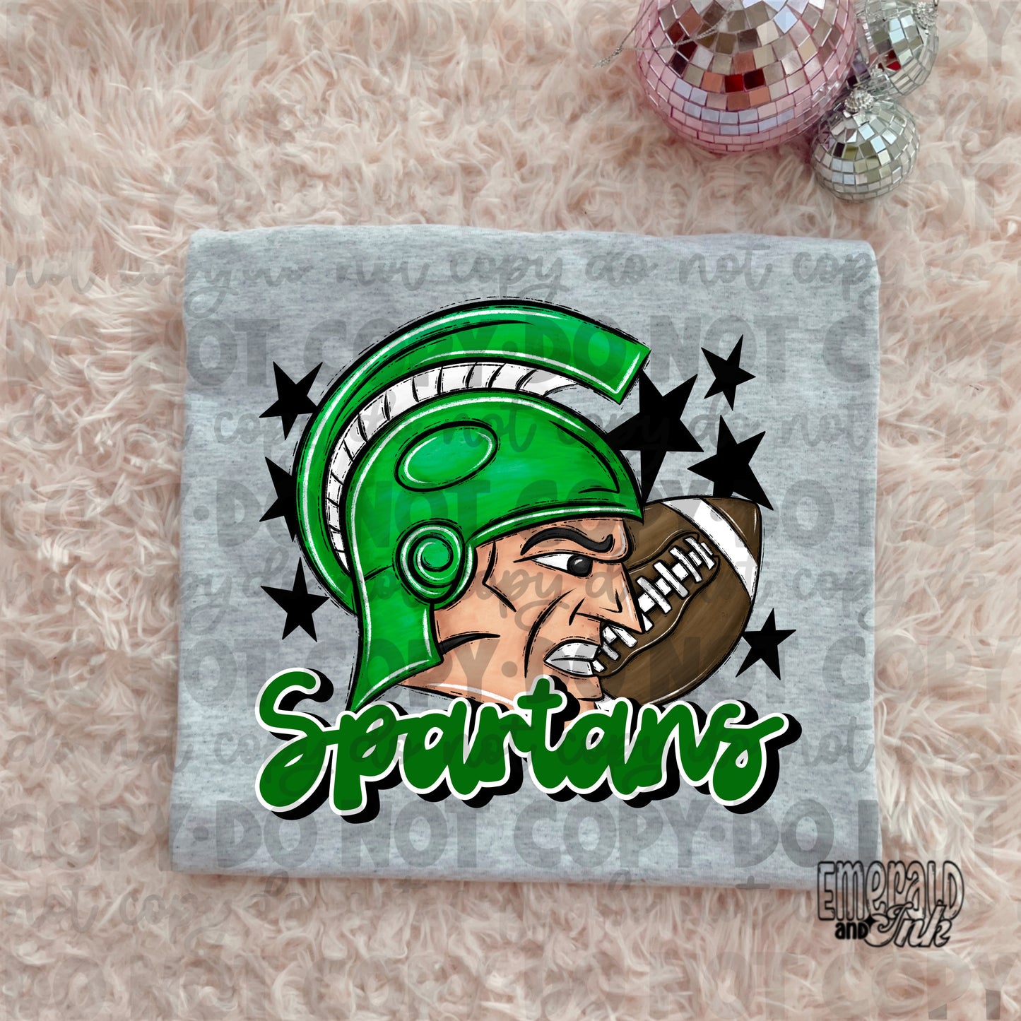 Mascot - Spartans (w/man) - DTF Transfer - TAT 5-7 biz days