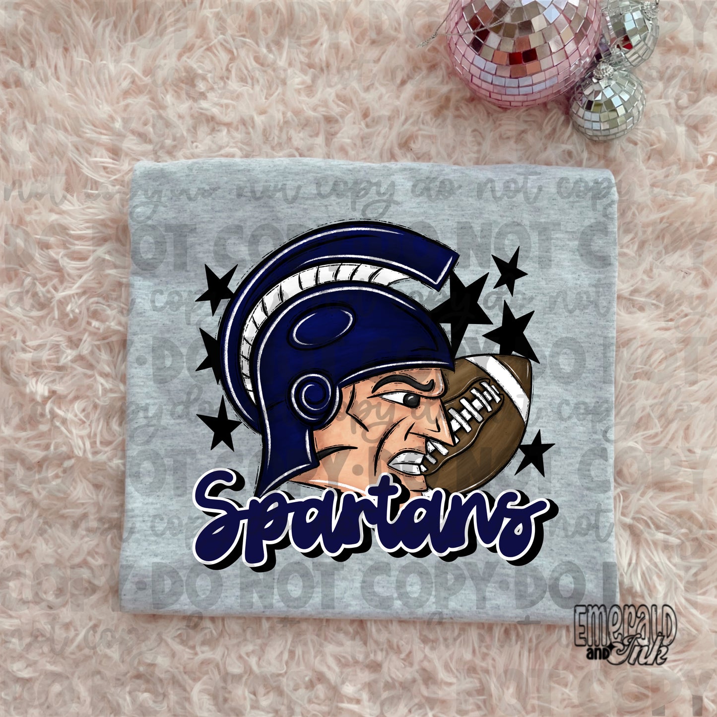 Mascot - Spartans (w/man) - DTF Transfer - TAT 5-7 biz days