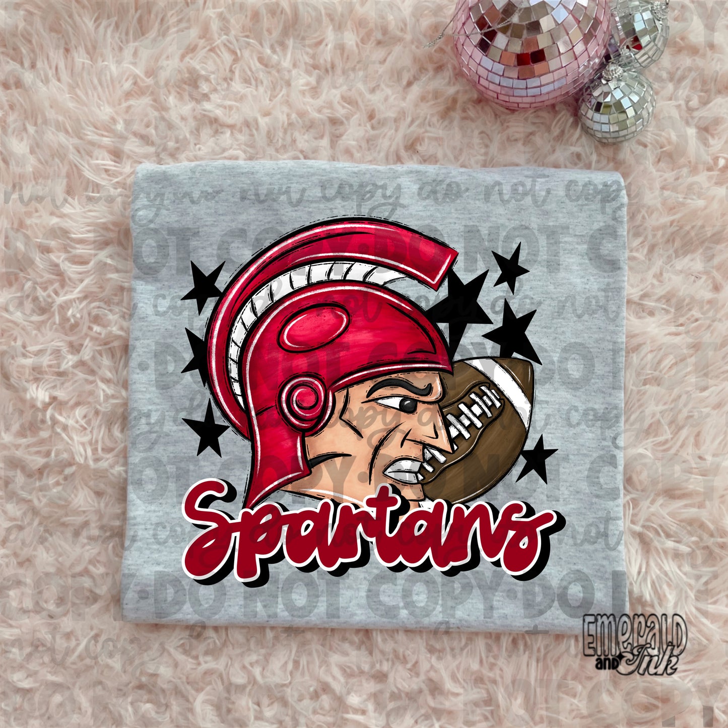 Mascot - Spartans (w/man) - DTF Transfer - TAT 5-7 biz days
