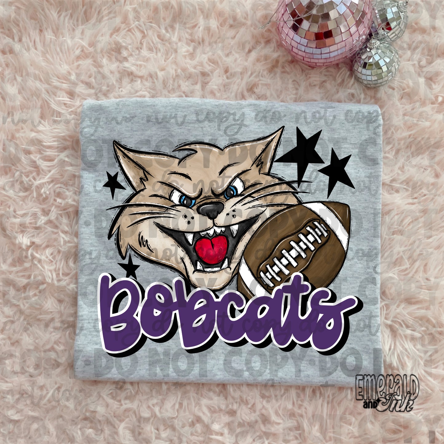 Mascot - Bobcats (w/animal) - DTF Transfer - TAT 5-7 biz days