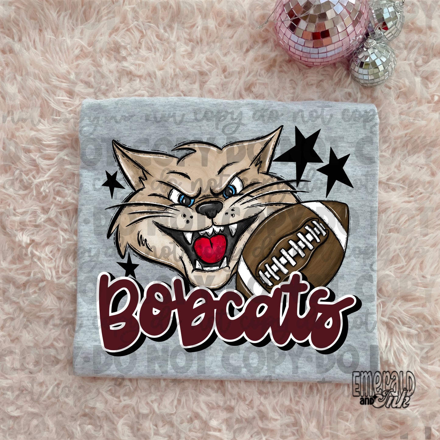 Mascot - Bobcats (w/animal) - DTF Transfer - TAT 5-7 biz days