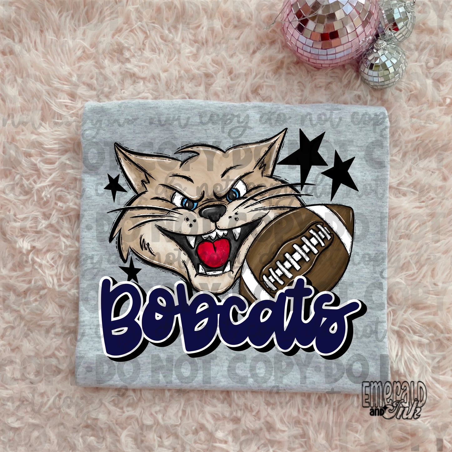 Mascot - Bobcats (w/animal) - DTF Transfer - TAT 5-7 biz days