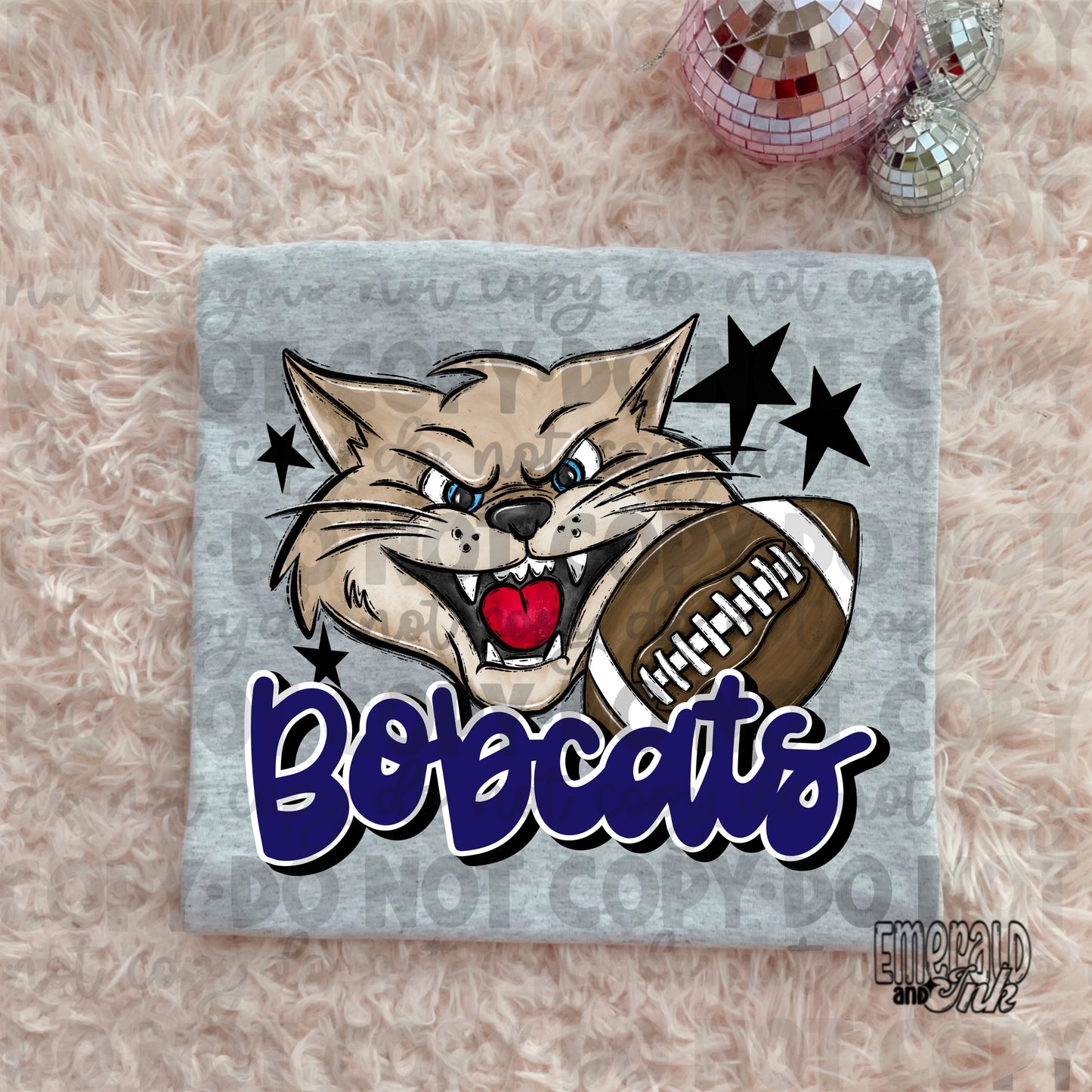 Mascot - Bobcats (w/animal) - DTF Transfer - TAT 5-7 biz days