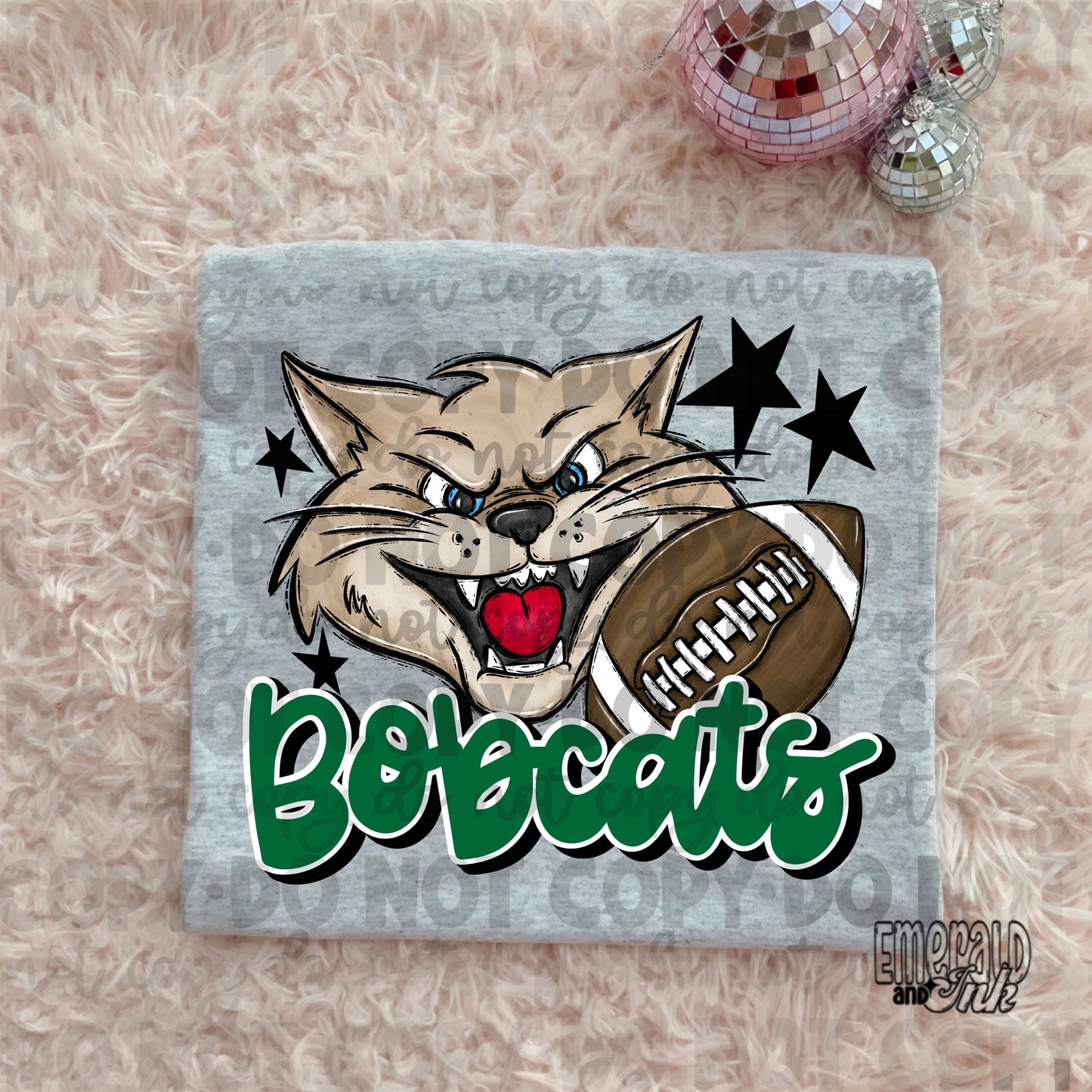 Mascot - Bobcats (w/animal) - DTF Transfer - TAT 5-7 biz days