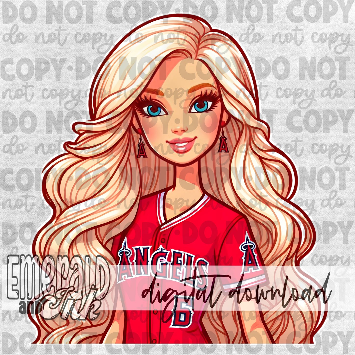 Baseball Doll - Cali Red - DIGITAL Download