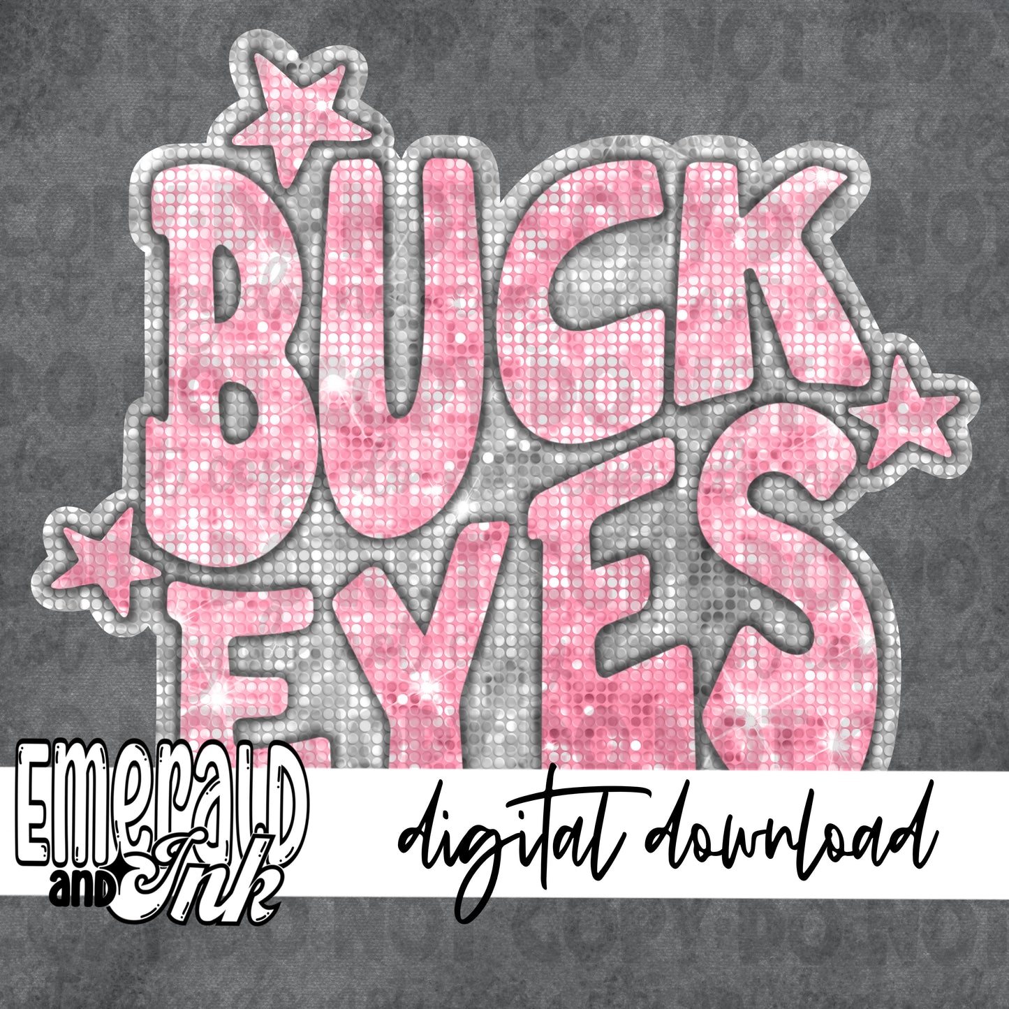 Buckeyes Blingy Pink - Digital Download