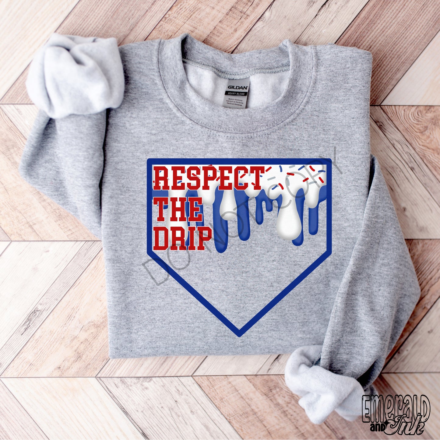 Respect The Drip Digital Download - Patriotic Blue Homeplate
