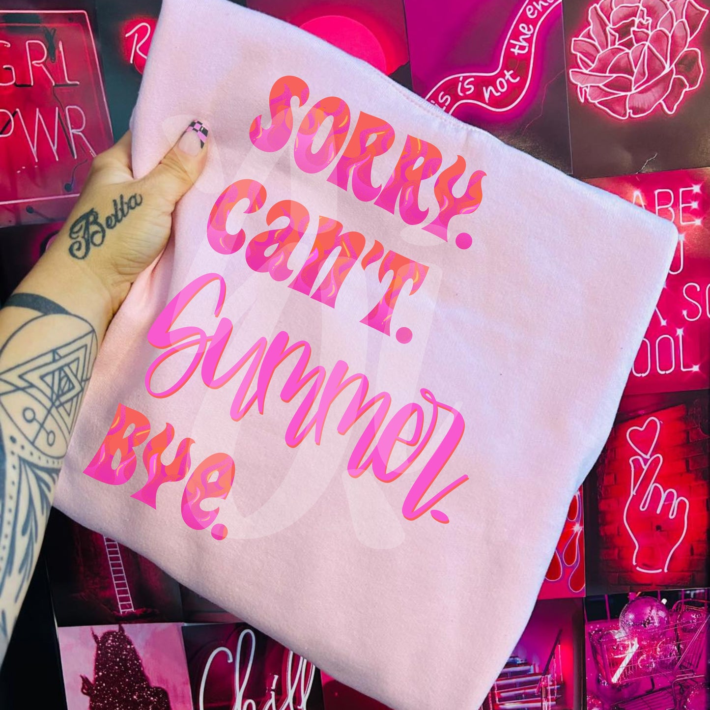 Sorry Cant Summer Bye Edgy Flames - PNG Digital Download