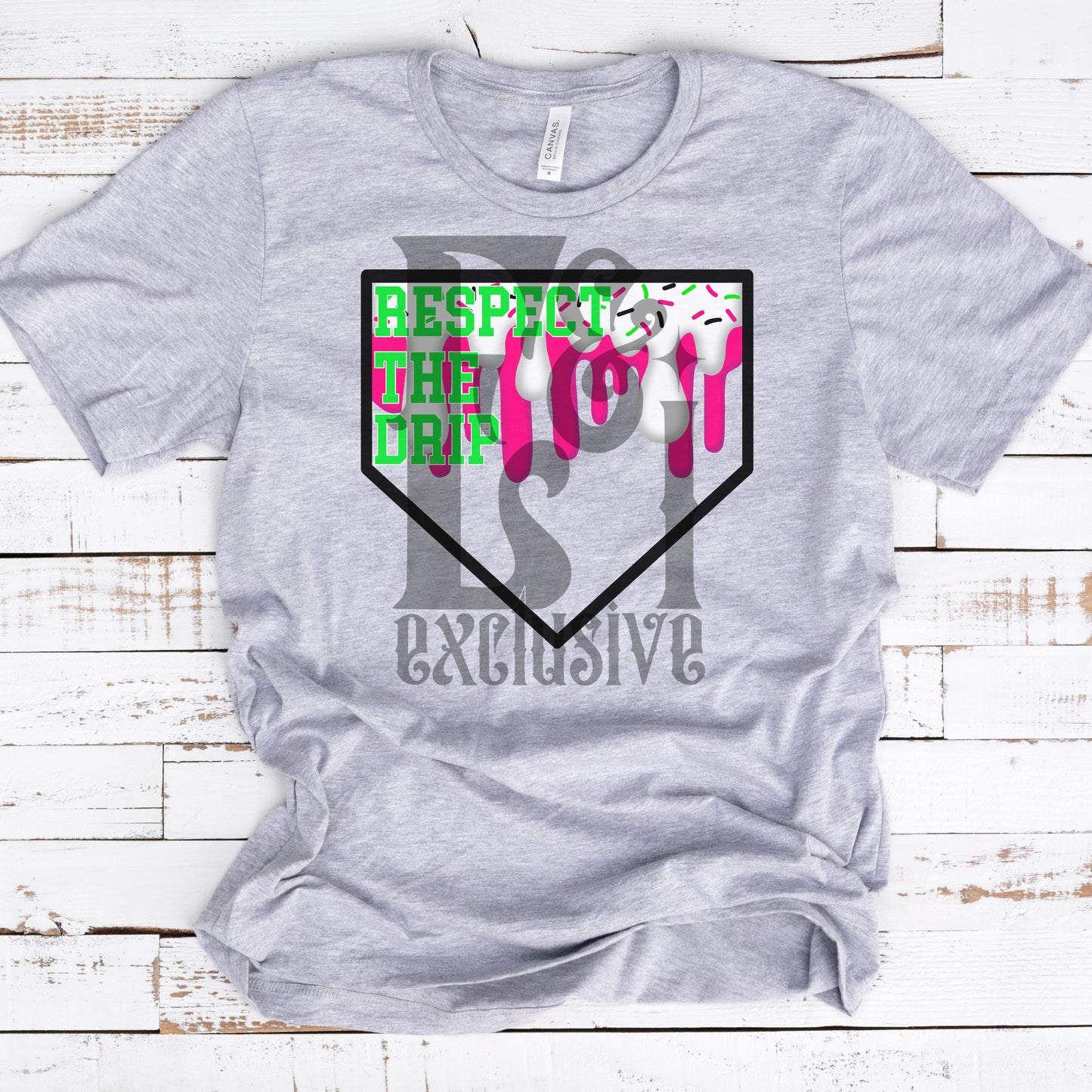 Respect The Drip Digital Download - Neon Green/Pink Homeplate