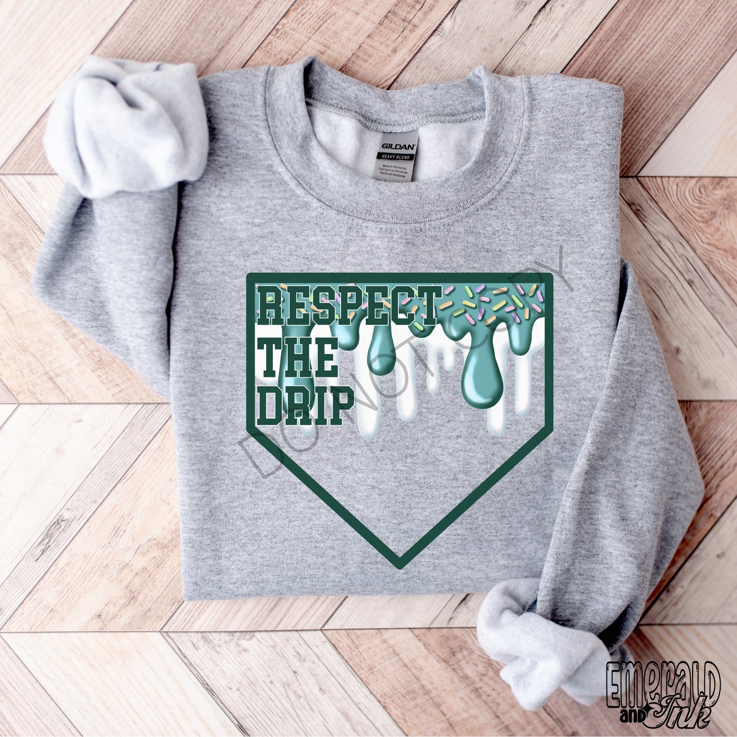 Respect The Drip Digital Download - Deep Emerald Homeplate