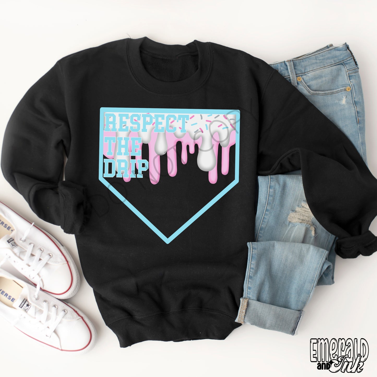 Respect The Drip Digital Download - Cotton Candy Blue Homeplate