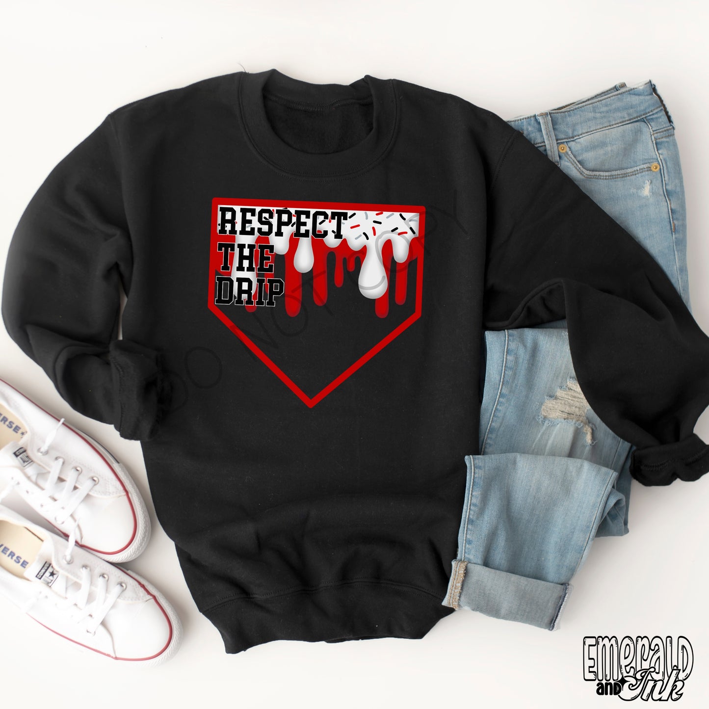Respect The Drip Digital Download - Red/Black Homeplate