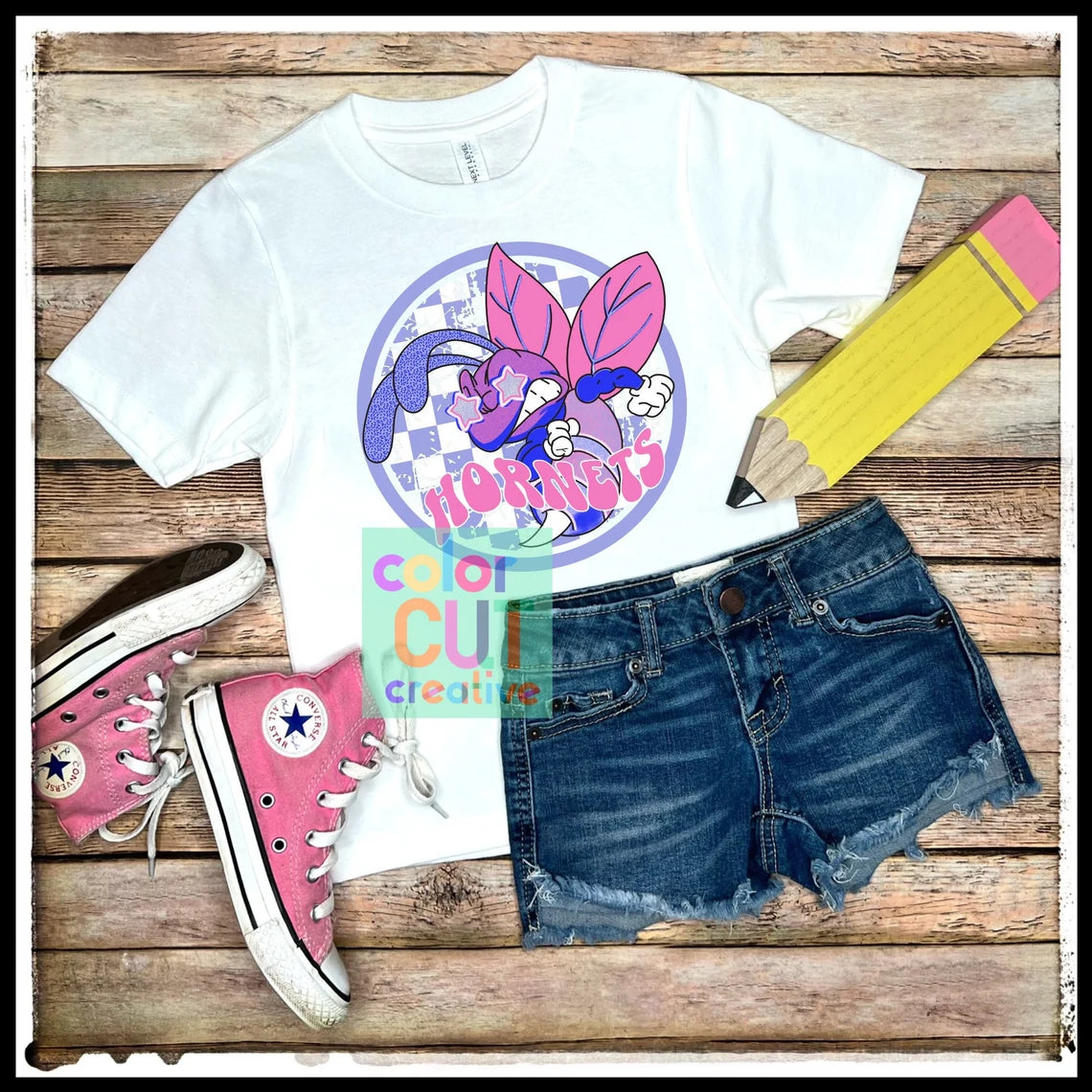 Preppy Mascot - Hornets (multiple colors available) - DTF Transfer *TAT 5-7 biz days