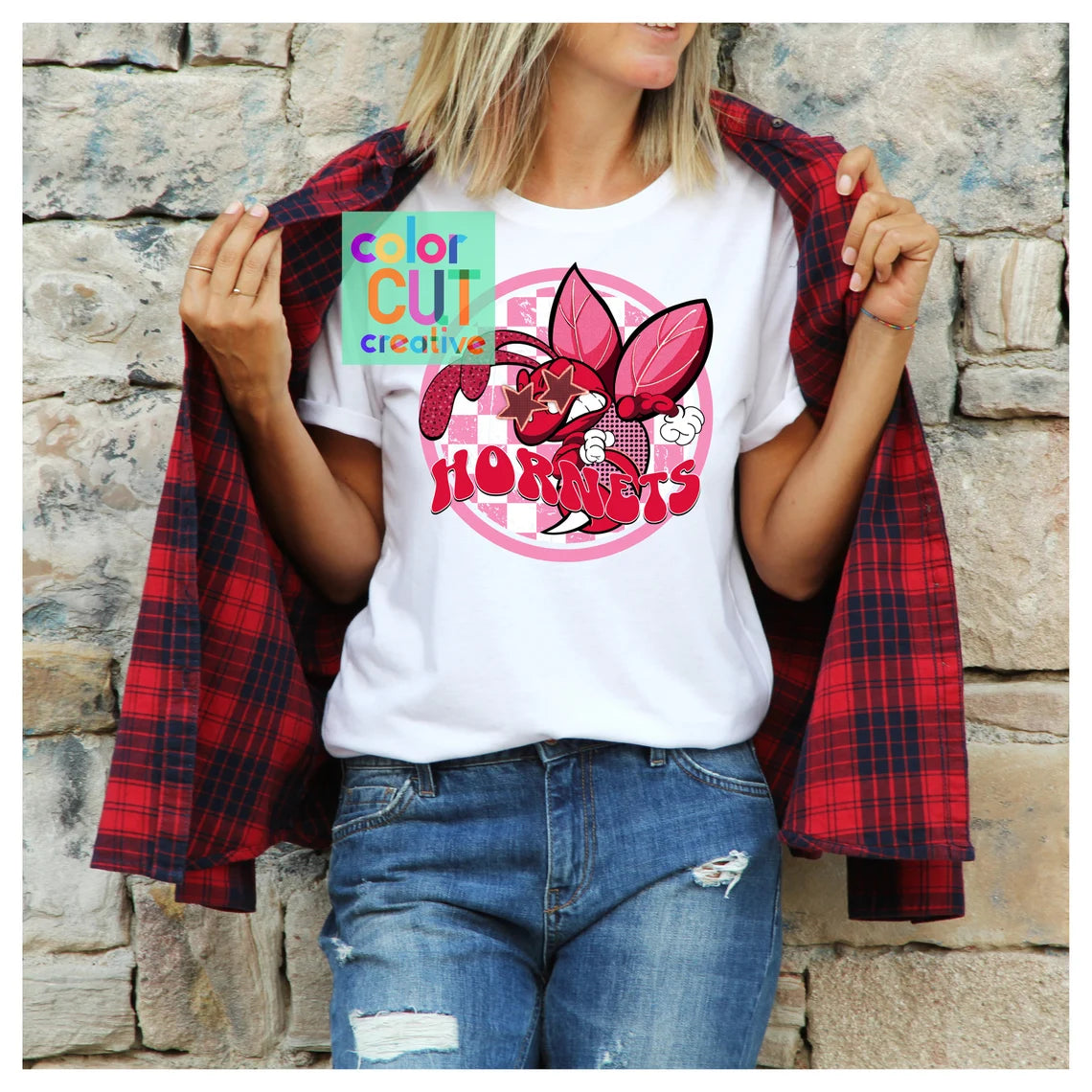 Preppy Mascot - Hornets (multiple colors available) - DTF Transfer *TAT 5-7 biz days