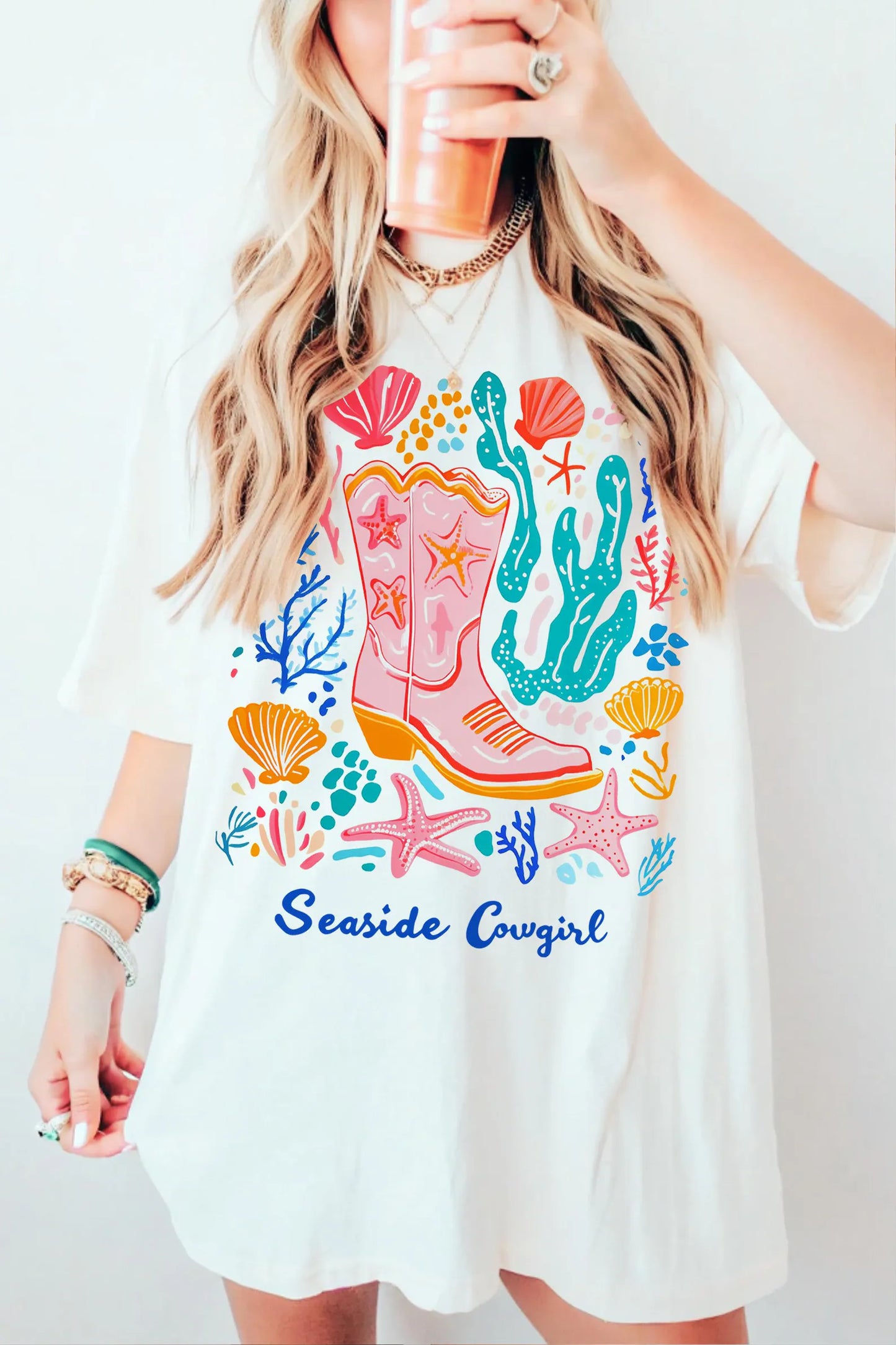 Seaside Cowgirl - DTF Heat Transfer