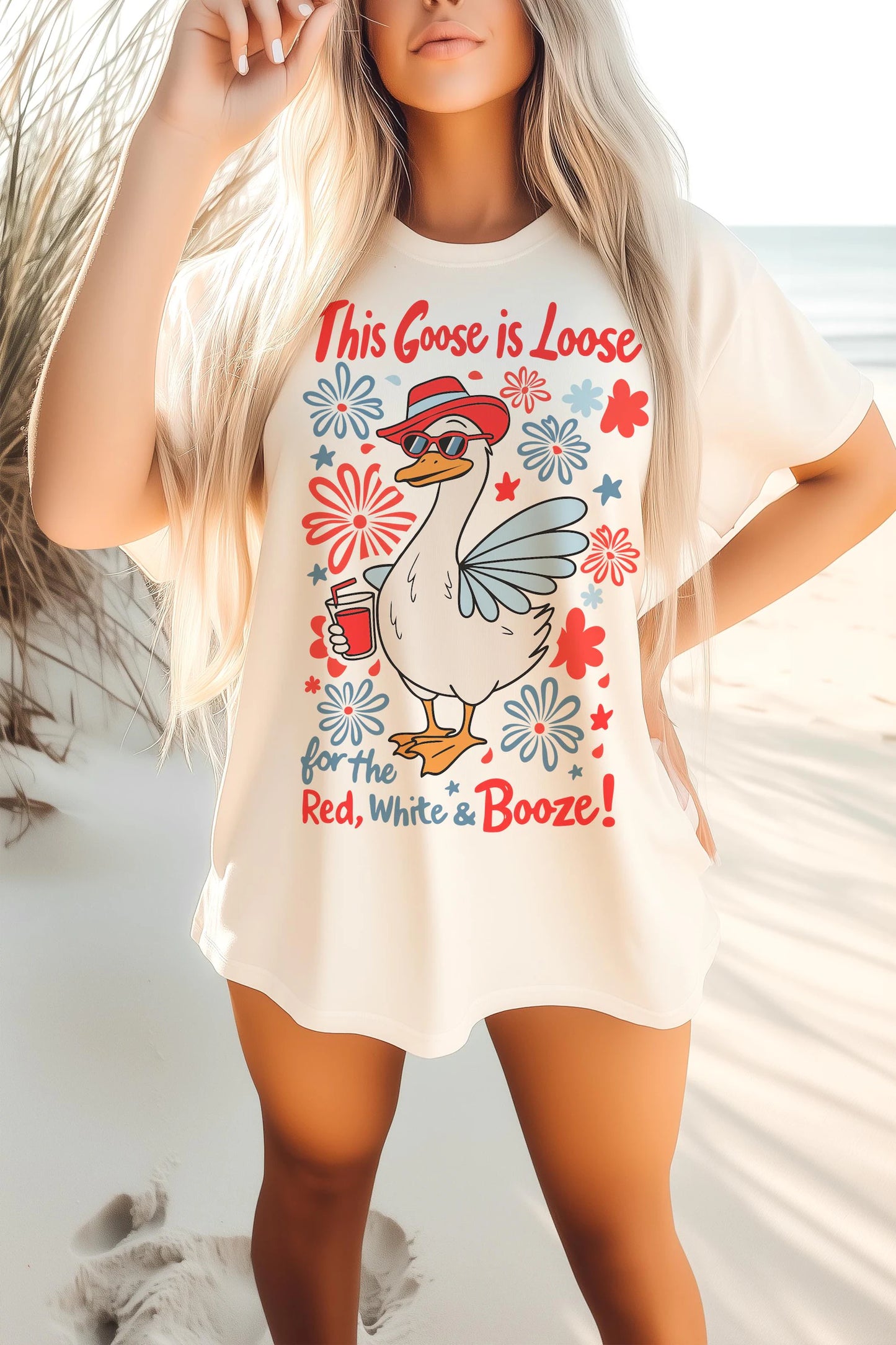 Goose is on the loose 4th of July - DTF Heat Transfer