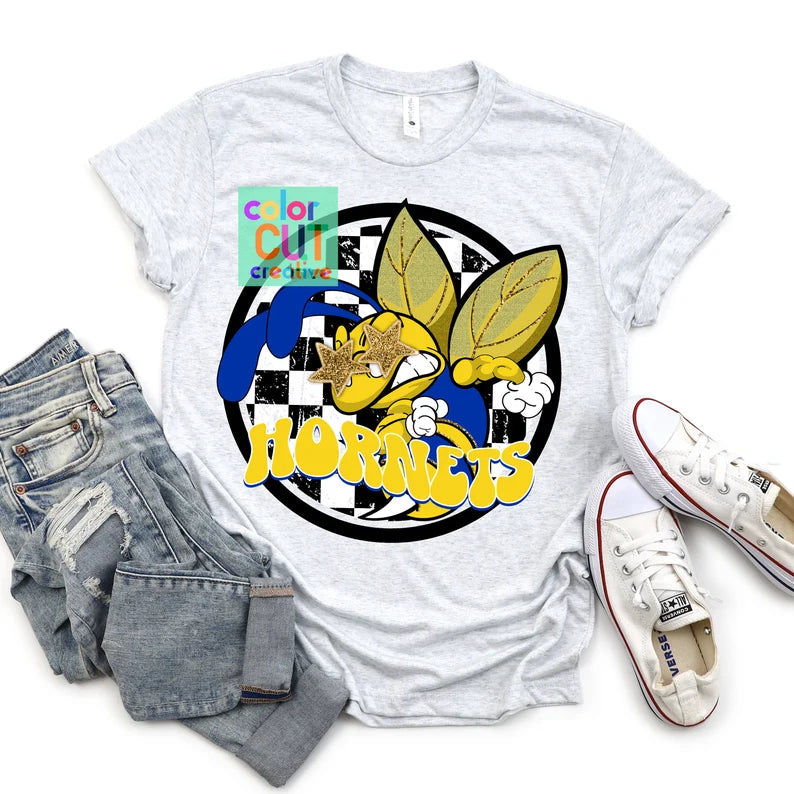 Preppy Mascot - Hornets (multiple colors available) - DTF Transfer *TAT 5-7 biz days