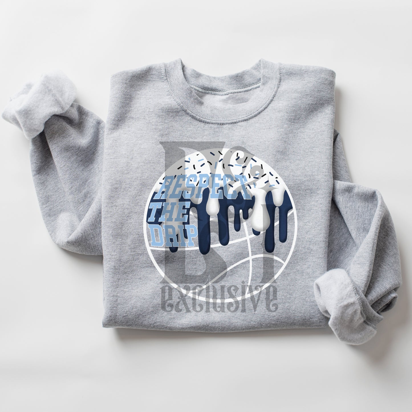 Respect The Drip Digital Download - Navy/Light Blue Basketball