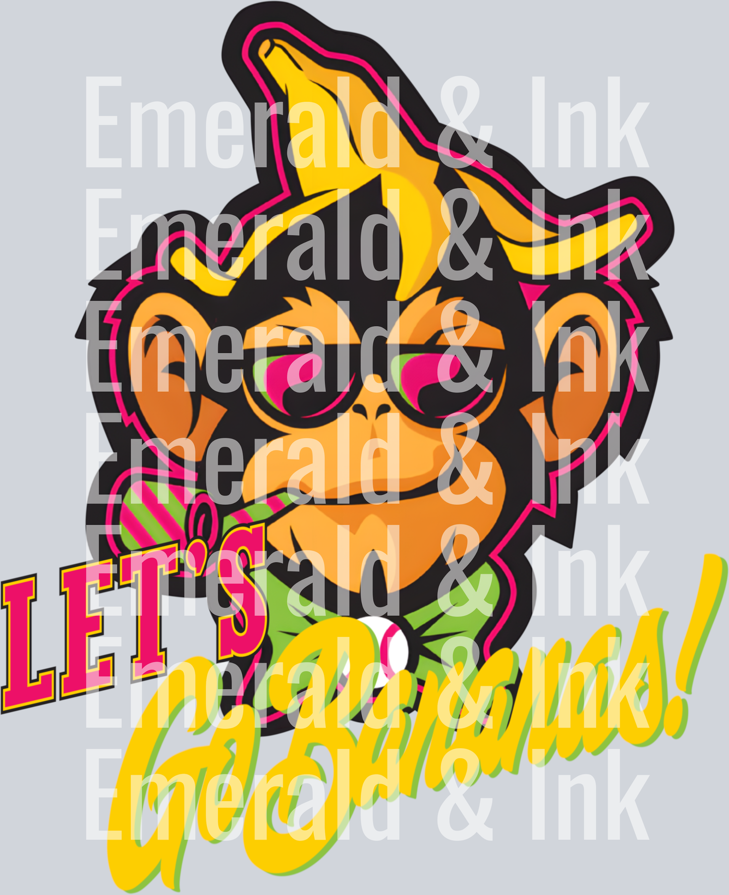 Party Animal Baseball Lets Go Bananas DTF