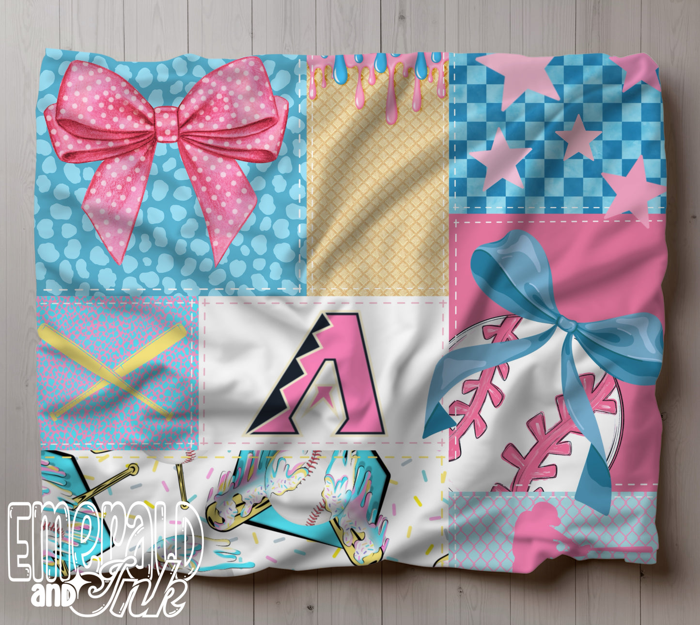 Baseball Team Drip Patchwork Digital File - Arizona
